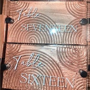 Boho Rose Gold Arch Wedding Table Numbers - 20 count